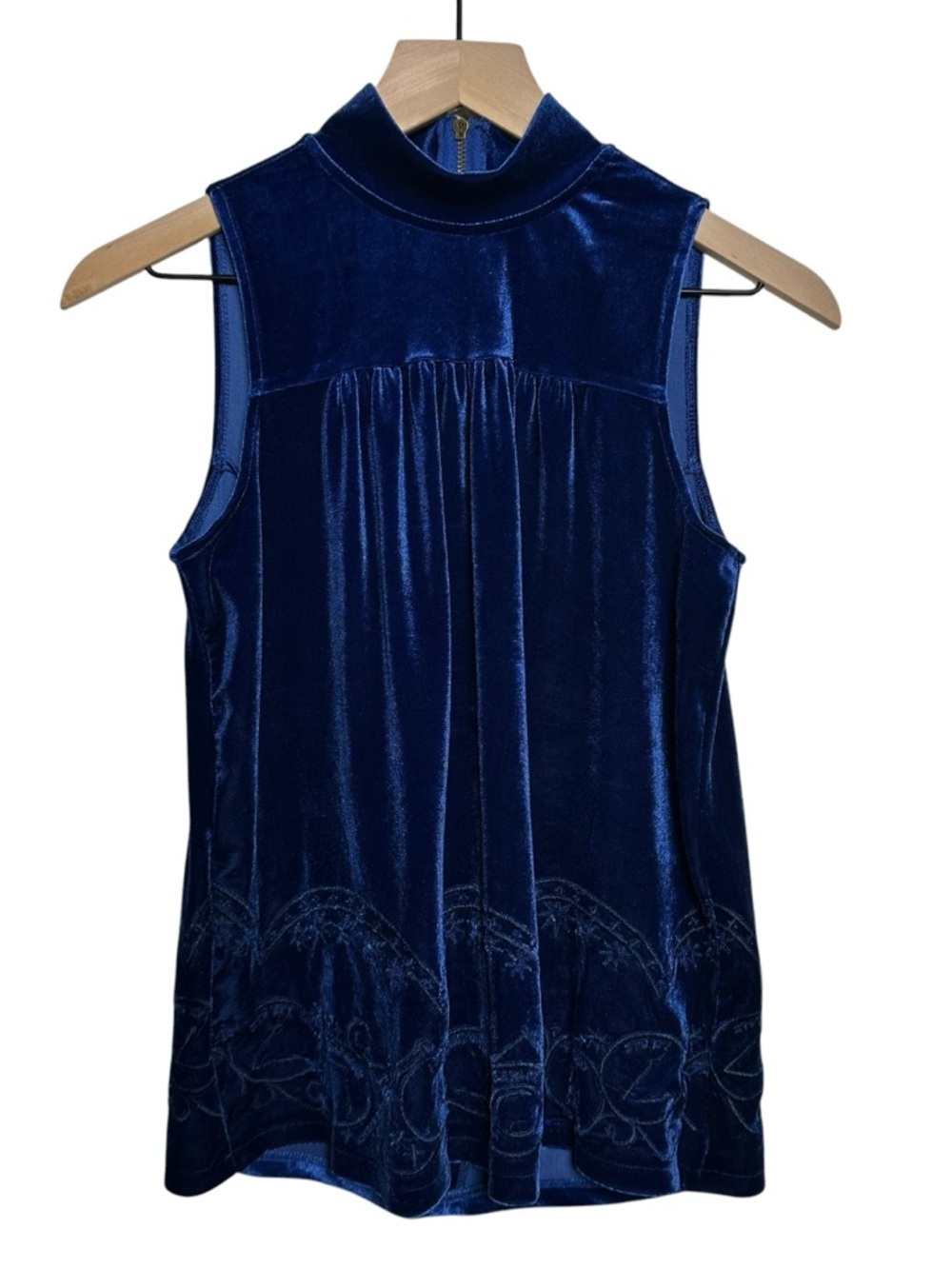 Boxlunch Harry Potter Symbols Velvet Top Blue Spells XSmall Sleeveless Cosplay